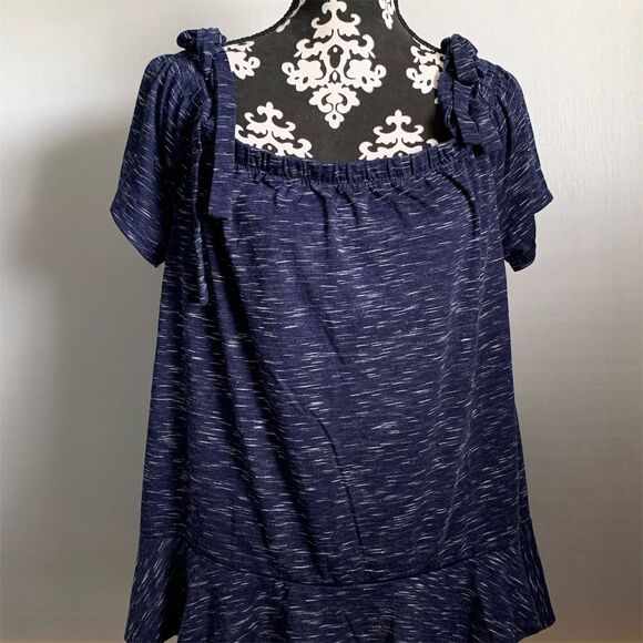 A.n.a. Women's Sleeveless Straight Neck Knit Blouse Blue Size L - Picture 1 of 12